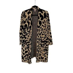 Chico's Black and Gold Metallic Cardigan